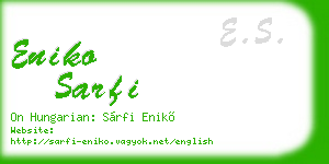 eniko sarfi business card